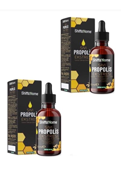Shiffa Home Sıvı Propolis Ekstresi Damlalıklı Cam Şişe 50 Ml 2 Adet