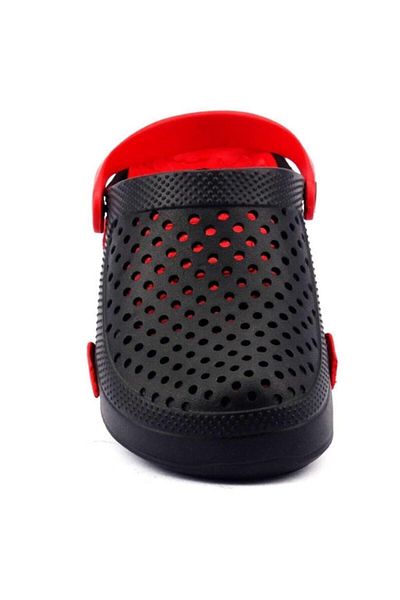 GEZER Unisex μαύρες κόκκινες παντόφλες 3149