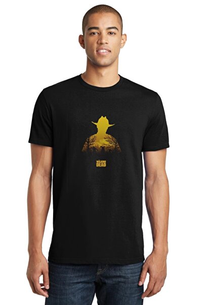 QIVI The Walking Dead Štampano crna muška Pleteno majica T-shirt
