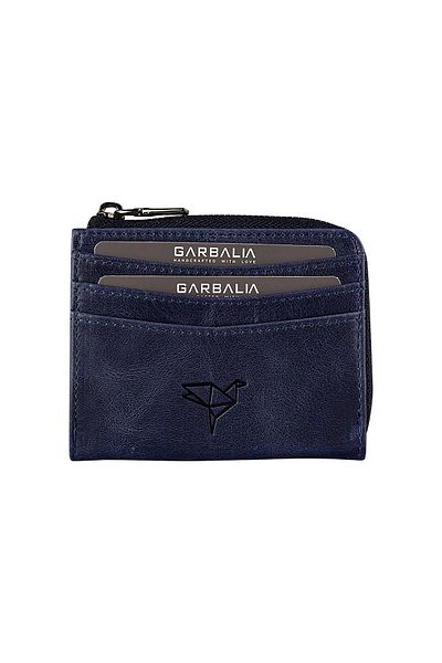 Garbalia Unisex Crazy Dark Blue Money Portfolio Figo
