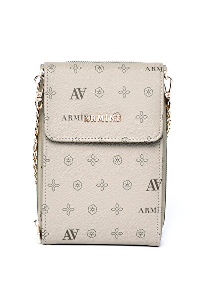 Armine Women's Beige Printed Shoulder Bag