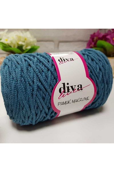 Diva İplik Diva Cotton Macrame 10328 Βενζίνη