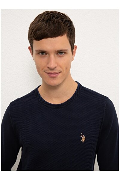 U.S. Polo Assn. Pulover albastru bleumarin pentru bărbați