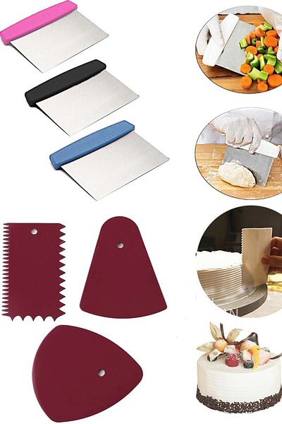 HB LİFE Steel Spatula Dough Cutter Dough and Pastry Shaping Cutter