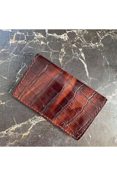 Bag Ard Unisex Brown Genuine Leather Card Holder 9005