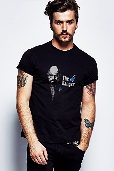 QIVI Breaking Bad The Blue Danger Štampano Crna muška Pleteno majica T-shirt ...