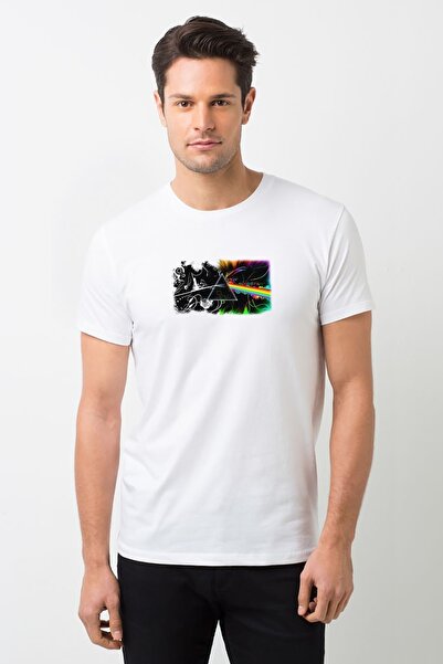 QIVI Pink Floyd Metal Rock Music Музика Надрукований Білий Чоловічий Трикотажний T-shirt Футболка T Shirt