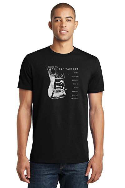 QIVI Tricou tricotat pentru bărbați, negru, imprimat, Eric Clapton Ain't Gone...