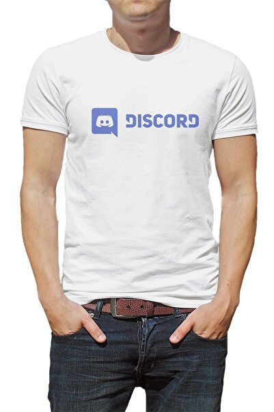 QIVI Discord Text Štampano Bela muška Pleteno majica