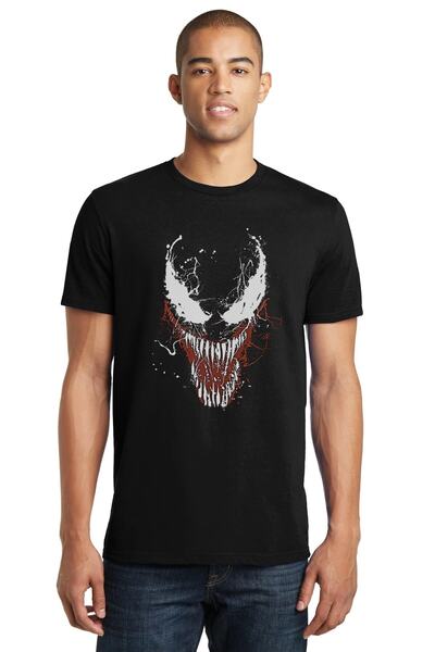 QIVI Venom 2 Štampano Crna muška Pleteno majica T-shirt T-shirt majica