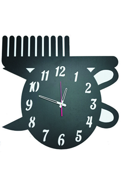 GİZEM SHOP Dekoratif Lazer Kesim Desenli Ahşap Duvar Saati