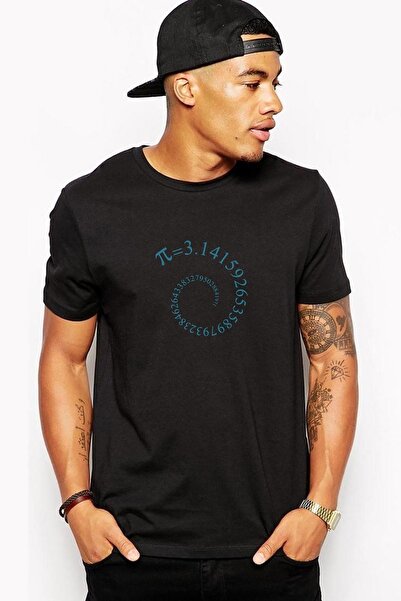 QIVI Ανδρικό πλεκτό μπλουζάκι με στάμπα 14 Μαρτίου World Pi Day