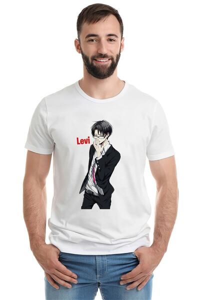QIVI Anime Attack On Titan Štampano bela muška Pleteno majica