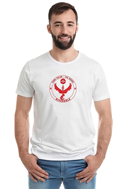 QIVI Riverdale Team Volar Pokemon Go Štampano Bela muška Pleteno majica T-shi...