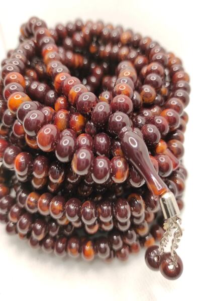 TesbihART Akrilik 1000'lik Alaca Kahverengi Zikir Tesbih