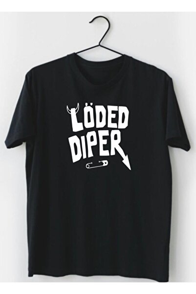 venüsdijital Löded Diper Tasarım Siyah Tshirt