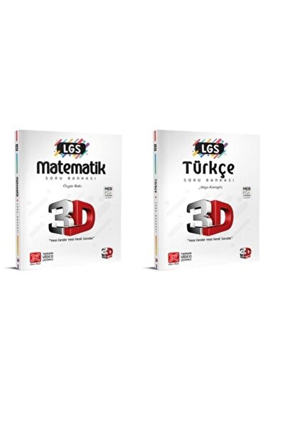 3D Yayınları 8.sınıf Lgs Türkçe Matematik 2'li Set