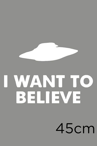 MIGNATIS I Want To Believe Text Autocolant Pastă 45 Cm - Alb