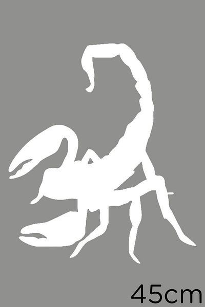 New Jargon Autocolant Scorpion cu mișcare lentă Lipire 45 cm - Alb