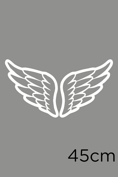 MIGNATIS Dreapta Stânga Dublu Side Wing Sticker Lipire 45 Cm - Alb