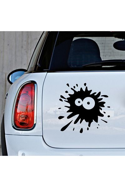 New Jargon Ochi mari drăguț cu efect de stropire lipire autocolant 25 cm - negru