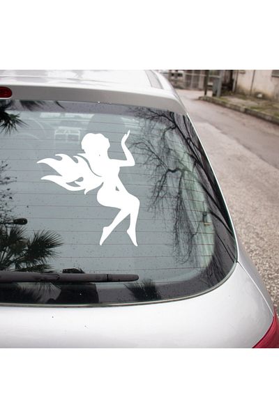 New Jargon Înger care suflă pe mâini Fată Autocolant Lipire 45cm - Alb