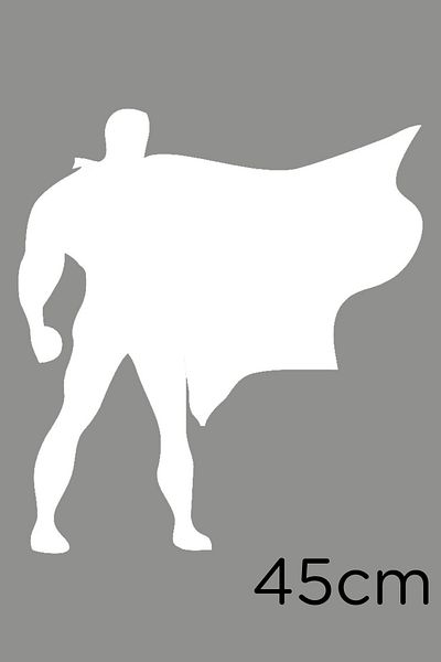 New Jargon Autocolant Superman Super Man robust cu braț puternic 45 cm - alb