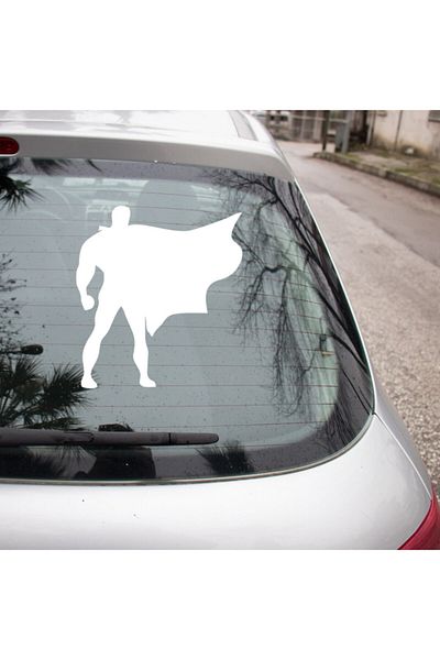 New Jargon Autocolant Superman Super Man robust cu braț puternic 45 cm - alb