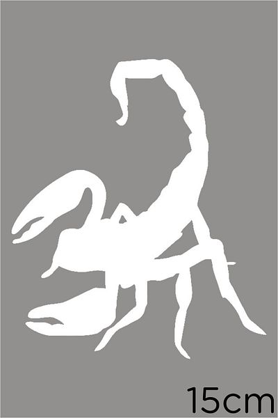 New Jargon Autocolant Scorpion cu mișcare lentă Lipire 15 cm - Alb