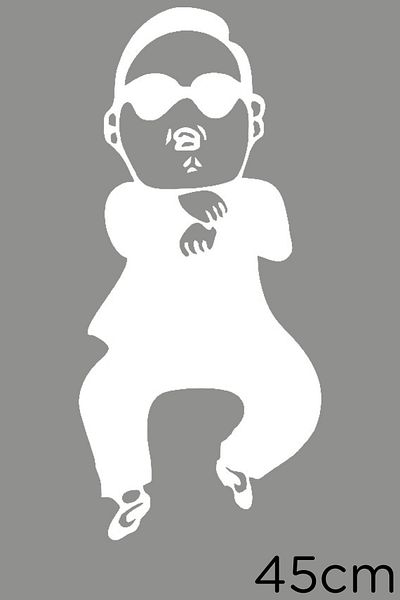 New Jargon Autocolant White Guy - Gangnam Style, 45cm Lipire
