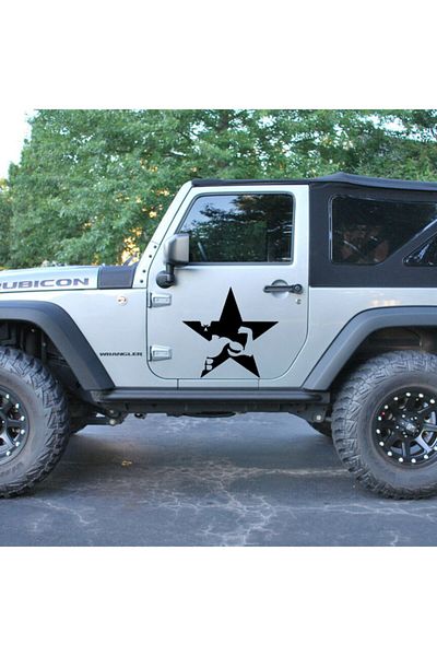 MIGNATIS Etichetă Black Army Star și Athlete - Autocolant de lipire de 45 cm