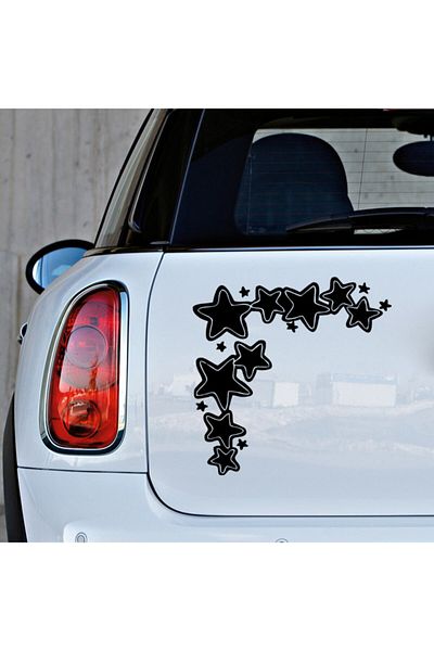 MIGNATIS Autocolant Etichetă Little and Big Stars Lipire 45 Cm - Negru