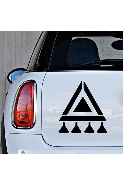 New Jargon 45 cm Motiv Anatolian Talisman Icon - Autocolant negru Duar Vehicle