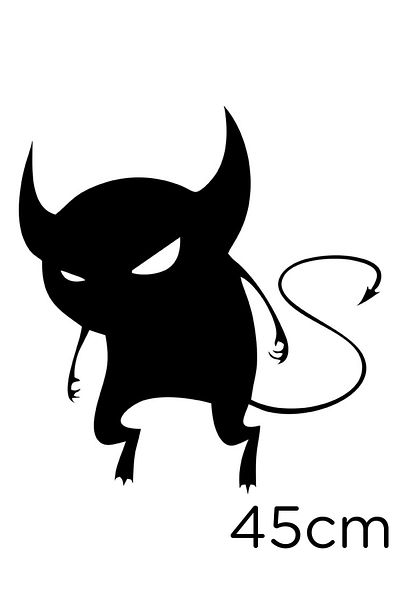 New Jargon Autocolant Black Demon Zebani - Cu coadă și nebun, lipire de 45 cm