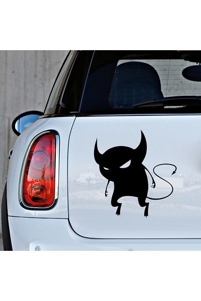 New Jargon Autocolant Black Demon Zebani - Cu coadă și nebun, lipire de 45 cm