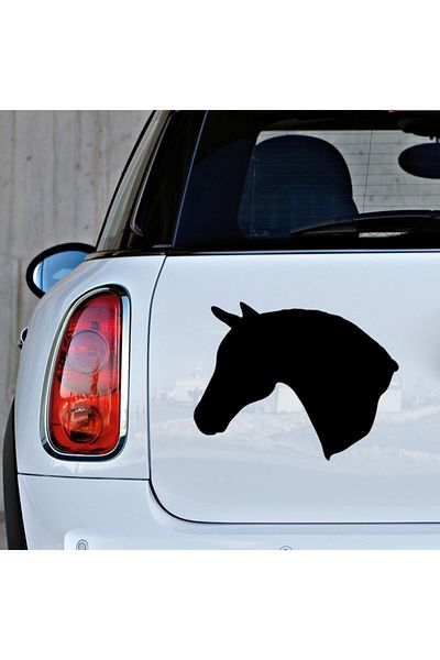 MIGNATIS Întoarce-te la stânga Cap de cal englezesc Autocolant Lipire 45 Cm - Negru