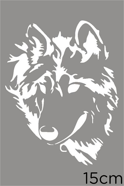 New Jargon Autocolant drăguț pentru mașină de perete Duran Wolf 15cm - Alb