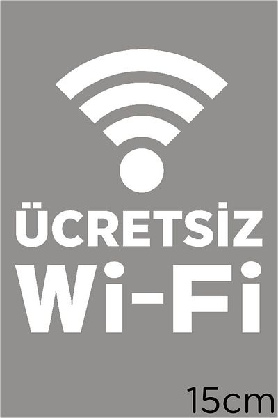 New Jargon Autocolant cu pictogramă Wifi gratuită 15 cm - alb