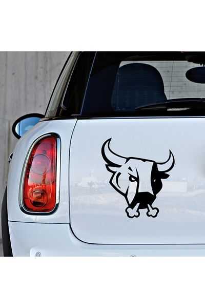 New Jargon Autocolant creativ Angry Bull pentru lipire auto 45cm - negru