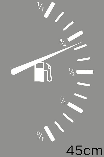 New Jargon Autocolant pentru indicatorul de benzină 45 cm - alb