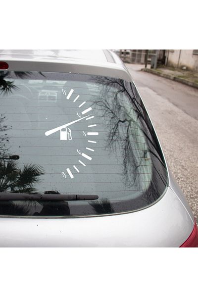New Jargon Autocolant pentru indicatorul de benzină 45 cm - alb