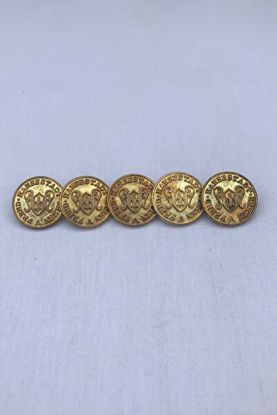 BERRİNMİLLA Vintage Gold Düğme Seti (5 Büyük - 5 Küçük)