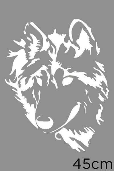 New Jargon Autocolant drăguț pentru mașină de perete Duran Wolf 45cm - Alb