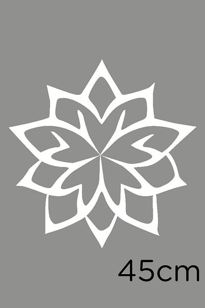 New Jargon Autocolant cu model Mandala cu zece frunze 45cm - Alb