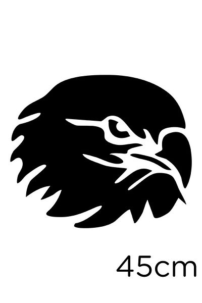 MIGNATIS Autocolant Gândit Stand Alone Eagle Head 45 Cm - Negru