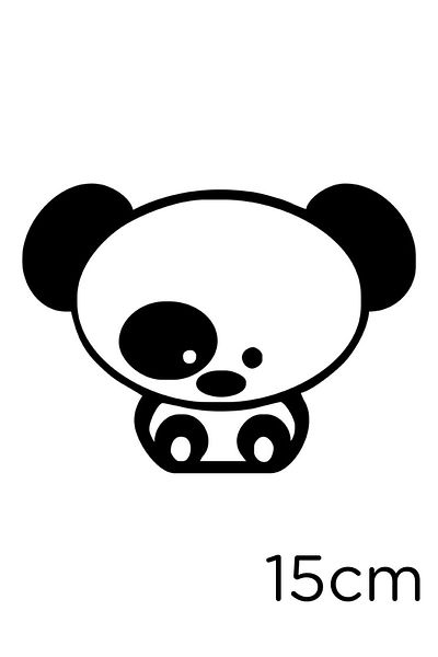 New Jargon Autocolant Panda drăguț cu ochi pete 15cm - negru