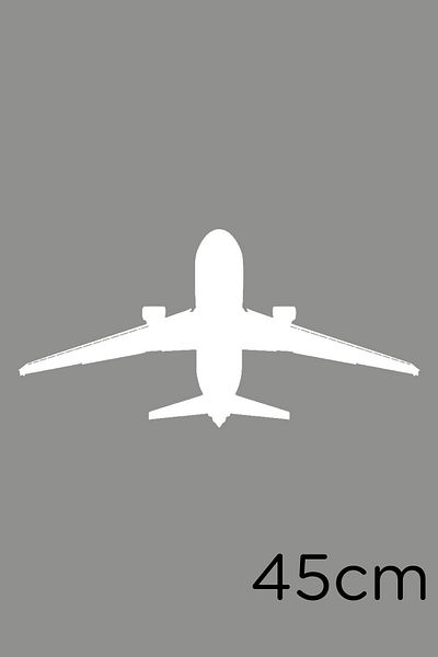 MIGNATIS Lipire autocolant autocolant avion care decolează în sus 45 cm - alb