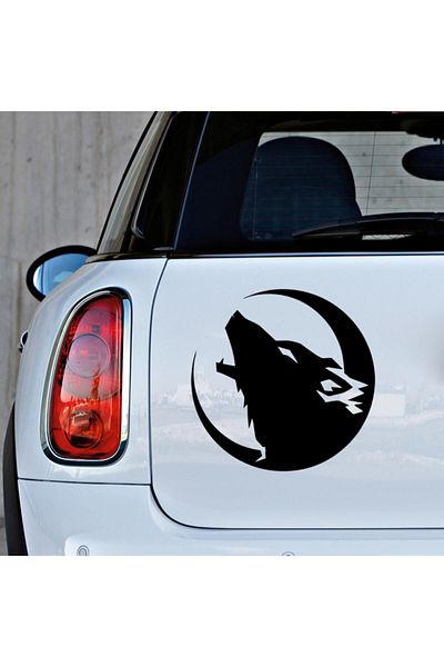 New Jargon Autocolant pentru mașină Leu cu coamă predatoare la stânga 45 cm - negru