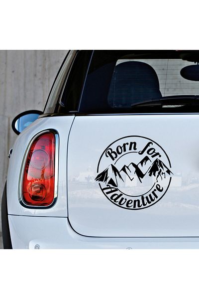 MIGNATIS Born Of Adventure Autocolant Inscripție Varza Pentru Aventura 45 Cm - Negru