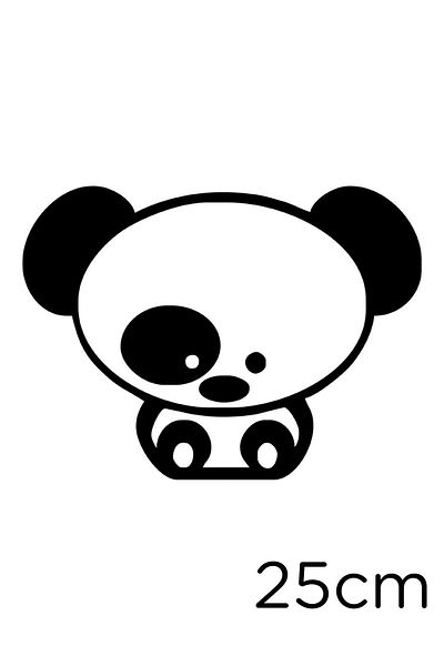New Jargon Autocolant Panda drăguț cu ochi pete 25cm - negru